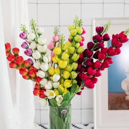 1Pcs Artificial Lily of the Valley Silk Rose Flower decoration for Home hotel garden table decor