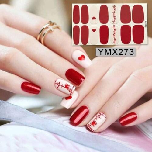 1PC Nail art Full-Cover Sticker Sheet 14tips Sticker Polish Sticker YMX273-288