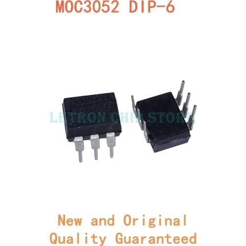 10PCS MOC3052 DIP6 MOC3052M DIP-6 DIP Optocoupler new and original IC Chipset