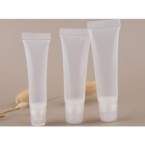 100pcs/lot 8g/ml 10ml 15ml Empty Lipstick Tube Lip Balm Soft Tube Makeup Squeeze Clear Lip Gloss Container