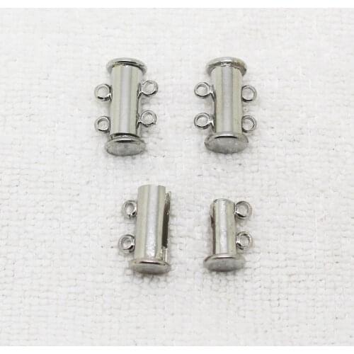 7x14mm Silver Plated 2 Rows Strong Magnetic Clasps,Beads For DIY Jewelry making ,We provide mixed wholesale for all items