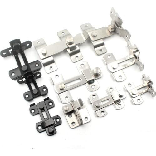 2 Pack Sliding Door Lock,Stainless Steel Gate Latches Flip Latch Safety Door Bolt Latch Lock,Heavy Duty Hasp Safety Door Buckle