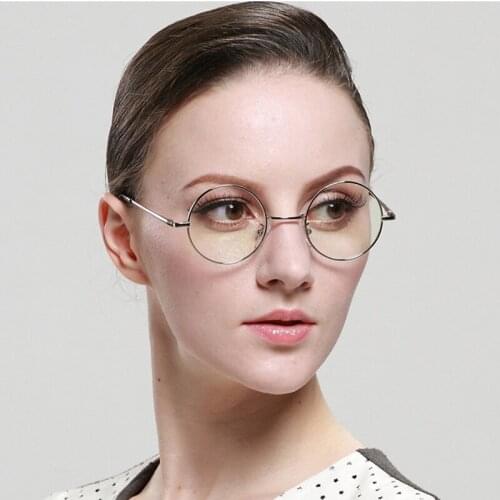 2020 Tiny Round Computer Glasses Frame Women Rays Radiation optical Eyeglasses Frames Metal Unisex Anti Blue Light Glasses Men