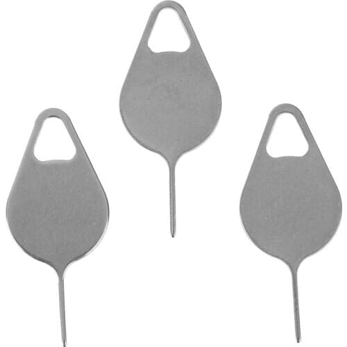 3pcs/lot Sim Card Tray Removal Eject Pin Key Tool Stainless Steel Needle Universal for iPhone iPad for All Smart Phones