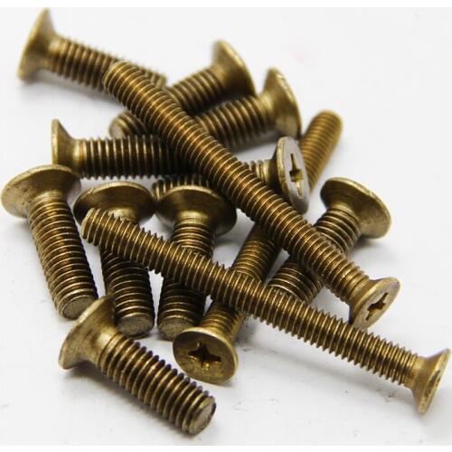 30pcs M2 brass mechanical screw cross furniture woodworking screws material bolt bolts 4mm-8mm length