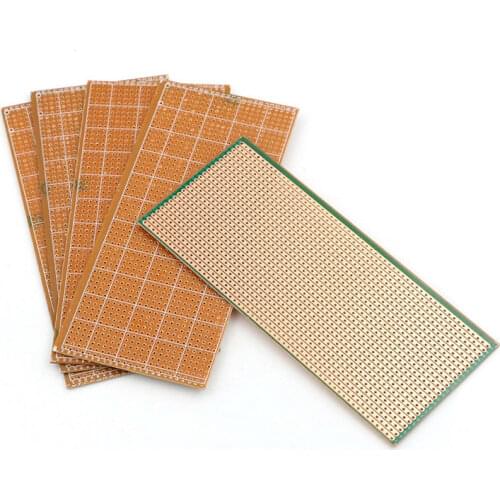 5pcs/set 6.5x14.5cm DIY Prototype PCB Board Stripboard Veroboard Uncut PCB Platine Single Side Circuit Board
