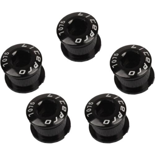 5 PCS Aluminum Alloy Mtb Chainring Bolts 6.5mm Mountain Bike Crankset Screws Bicycle Single Tooth Plate Crown Screw Cycling Part