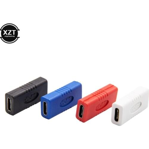 USB C Adapter Female to Female Type C Adapter Straight Tiny USB-C Adaptor USB 3.1 Charge Type-C Data Connector for MacBook Pro