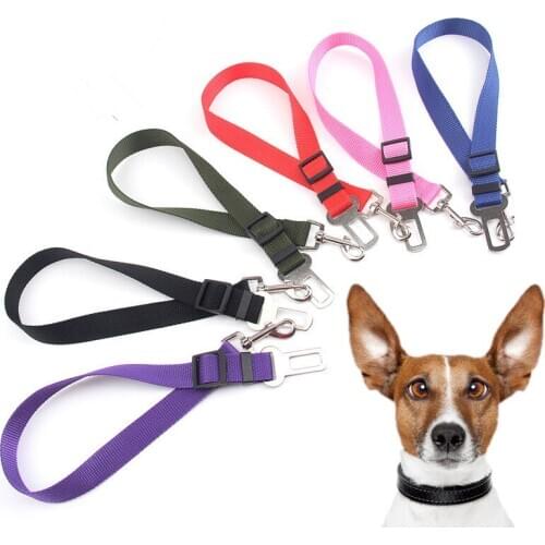 Pet Dog Cat Car Seat Belt Adjustable Harness Seatbelt Lead Leash for Small Medium Dogs Travel Clip Pet Supplies