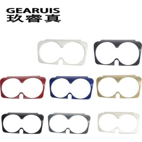 Car Styling Water Cup Holder Frame Trim Covers Stickers For Mercedes Benz GLC C E Class W205 W213 X253 interior Auto Accessories