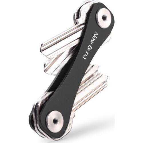 Carbon Fiber Key Holder Organizer Key Ring Wallets Metal Car Keys Holder Collector Housekeeper Keychain