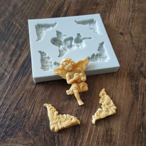 Euporean Angel Fondant Cake Silicone Mold Cookie Ice Cream Molds Biscuits Candy Chocolate Mould Baking Cake Decoration Tools