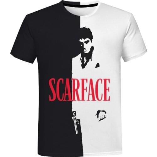 Scarface Tony Montana 3D Print T-shirt Hot Movie Harajuku Streetwear Cool T Shirt Men Women Fashion Casual Personality Tee Tops