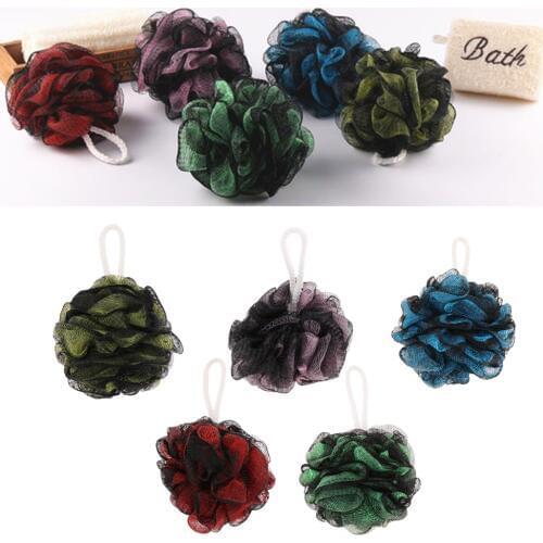 Women Men Kids, Bath and Shower Sponge Puff, Mesh Brush Ball Exfoliating Body Scrubber Ball