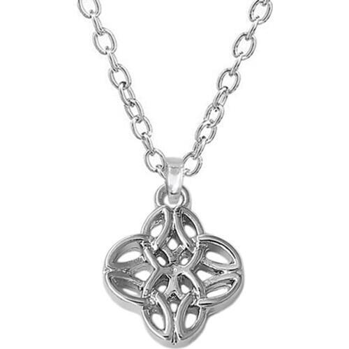 Exquisite Metal Hollowed Celtics Cross Knot Charm Pendant Necklace for Religious Lucky Amulet Jewelry Necklace