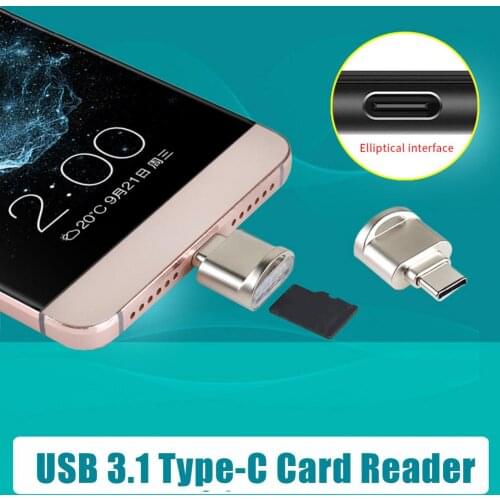 Portable USB 3.1 Type C Card Reader USB-C TF MicroSD OTG Adapter Type-C Memory Card Reader For TV Mac Laptop Smartphone