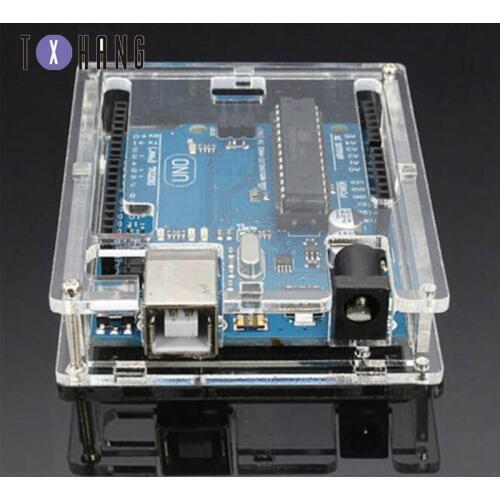 For arduino UNO R3 MEGA328P ATMEGA16U2 Development Board Transparent Acrylic case for arduino UNO R3 diy electronics