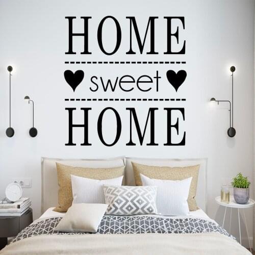 Sweet Home Vinyl Wall Stickers Family Quotes Decor For Living Room Bedroom Decoration Removable Decal Mural Wallpaper