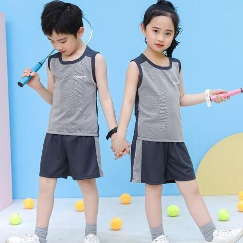 Fashion Kids Boys Summer Sport Suit Vest Shorts Two Piece Suits Toddler Girls Sports Clothing Childrens Casual Clothes Outfits