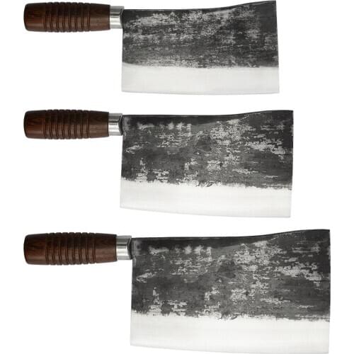 Heavy Duty Handmade Forged Chopping Knives Set 6.5'' 7'' 7.8'' 8'' INCH Cleaver Slaughter Butcher Knife Pro Bone Cutter Slicer