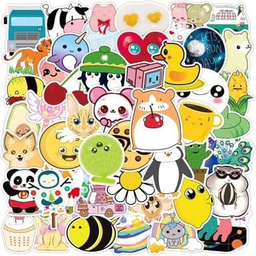 50PCS Kawaii Animal Cat Sticker Cute Cartoon Scrapbooking Decals For DIY Laptop Phone Guitar Suitcase Luggage Notebook Sticker