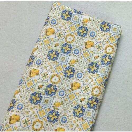 Brand New Fruit Lemon African Geometry Patterns Printed Cotton Fabric 50x105cm Africa Fabric Patchwork Cloth Bag Home Decor