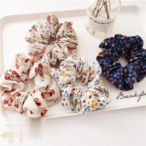 New spring and summer small fresh floral hair ring wholesale wind Japanese net red female headdress cloth ring