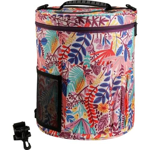 Orange Color Storage Bag Travel Organizer Yarn Storage Round Bag Crocheting Sewing Knitting Tools Accessories Knitted Cloth Bags