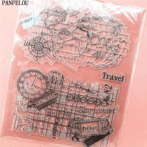PANFELOU Nautical the earth Transparent Clear Silicone Stamp/Seal DIY scrapbooking/photo album Decorative clear stamp sheets