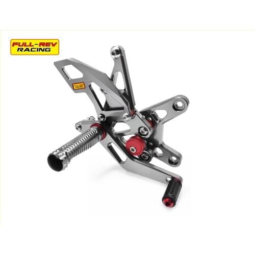 Full Rev Racing For KAWASAKI ZX-6R 2007-2008 REARSETS Motorcycle Rearset Footpegs SILVER