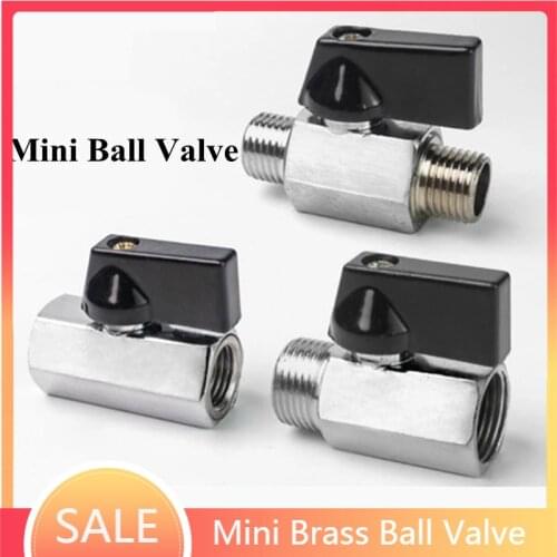 1/2" 1/8" 1/4" 3/8" Male to Female Thread Air Compressor Control Hose Connector Adapter Mini Brass Ball Valve
