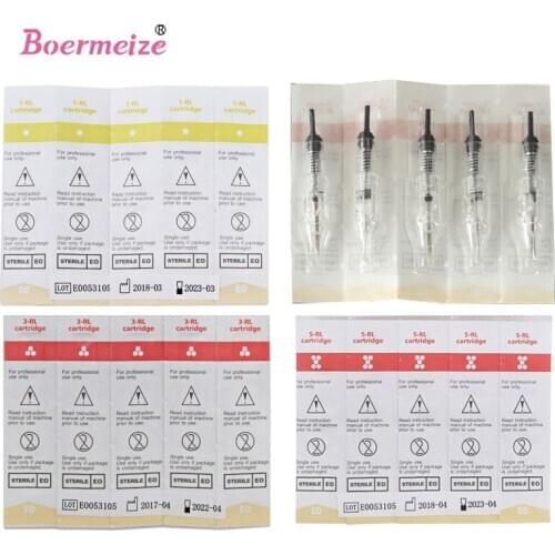 Tattoo Cartridge Needles 30Pcs 1/3/5RL Permanent Makeup Eyebrow Lip Eyeliner Microblading Tattoo Supply Machine Pen Power Supply