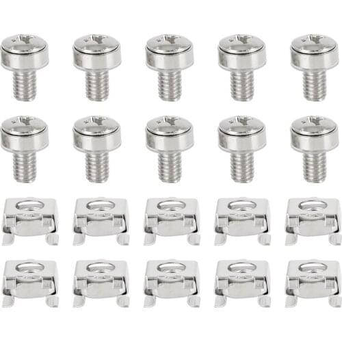 Uxcell 5050 Set Car 6mm Cage Nuts and M6x16mm Mounting Screws Bolts for License Plate