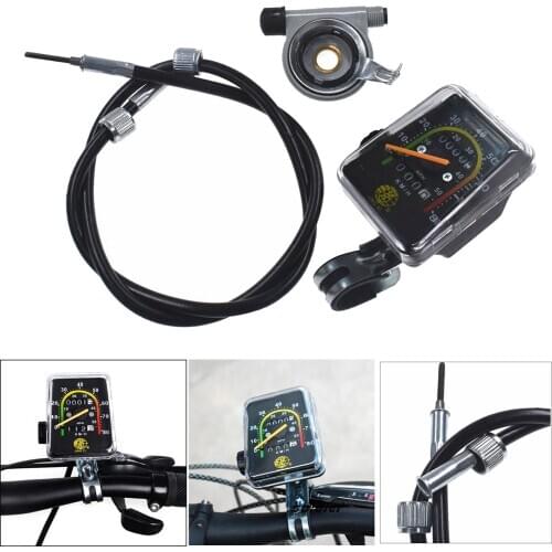 Bicycle Computer, Mechanical Classic Retro Odometer Stopwatch Wired Speedometer Cycling Accessories for 26" 27.5" 28" 29" Bikes