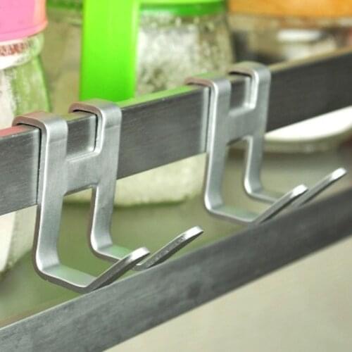 Kitchen Cabinet Door Back Hook Towels Clothes Storage Hanger Hook Back Door Hanging Rack Kitchen Bathroom Storage Accesories