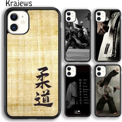 Krajews Japan aikido Judo Coque Phone Case Cover For iPhone 5s 6s 7 8 plus X XS XR 11 12 pro max Samsung Galaxy S8 S9 S10 Plus