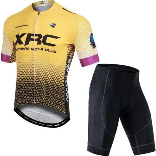 YOCENE Wholesale High Elasticity Men Triathlon Yellow Jersey Set Summer Breathable E-Bike Clothes Best Quality Motorbike Wear