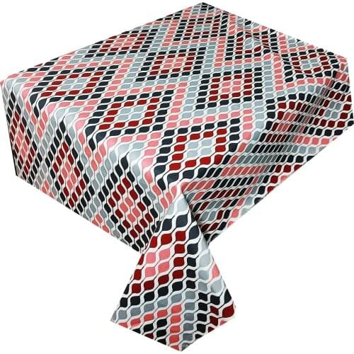 Zeren Home Mosaic Pattern Carefree Table Cloth 150x150 cm