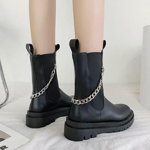 Women Ankle Boots Black Round Toe Leather High Heel Winter Shoe Woman Zipper Short Boots Office Lady Street Footwear Size 35-43