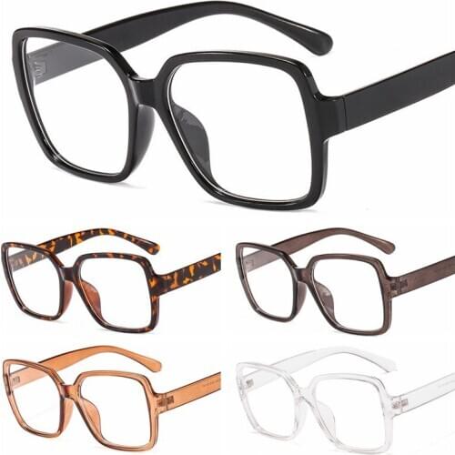 Women Eyeglasses Big Frame Glasses Classic Anti-blue Light Glasses Black Radiation Goggles Spectacles Eyeglasses 1pc