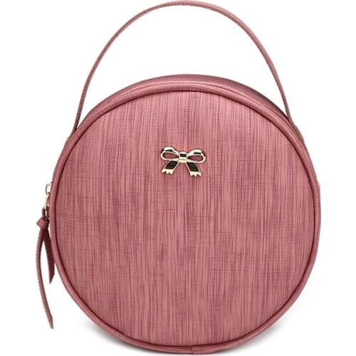 Winter Fashion Round Design Crossbody Bag For Women PU Leather Circular Shoulder Bags Ladies Small Handbags Mini Tote Bag