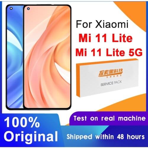 100% Original 6.26'' AMOLED Display For Xiaomi Mi 11 Lite M2101K9AG LCD Touch Screen Digitizer Assembly For Xiaomi Mi 11 Lite 5G