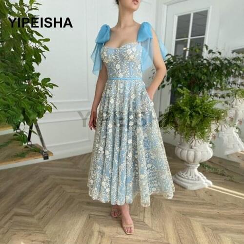 2021 New A-Line Sweetheart Evening Dress Lace Appliques Bow Backeless Sleeveless Prom Party Gown robe de soirée de mariage