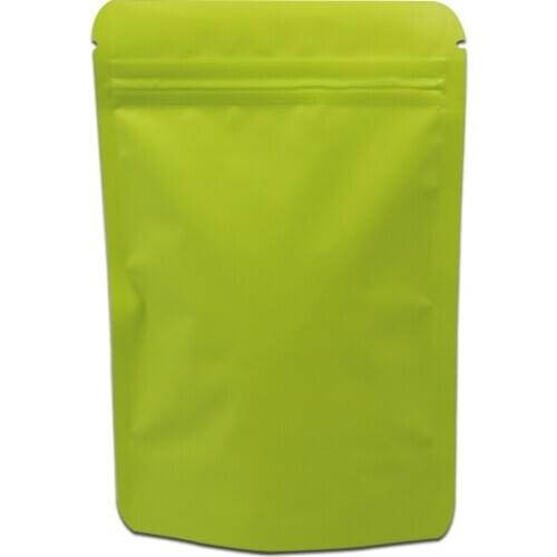 30Pcs/Lot 18*29cm Matte Green Heat Seal Pure Aluminum Foil 7.08"x11.41" Pouches Snack Stand Up Pouch With Zipper Zip Lock Bags