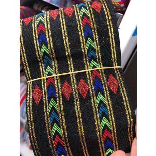 50yards/lot wide 10cm Woven Jacquard Ribbon Trims geometry design for clothing straps accessory LS-799