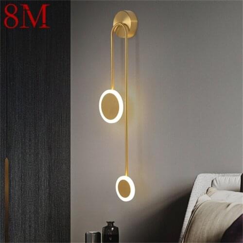 8M Nordic Wall Lights Sconces Contemporary Simple Brass LED Lamp Indoor For Home Decoration