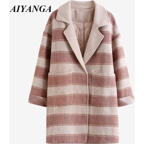 Женские пальто в клетку AIYANGA China At AliExpress