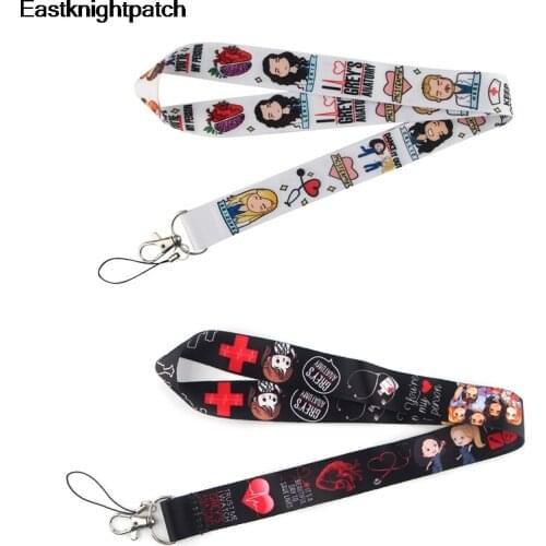 E1933 Greys Anatomy Tv Show Cosplay Lanyard Mobile Phone Strap Badge Accessory Trendy Gifts