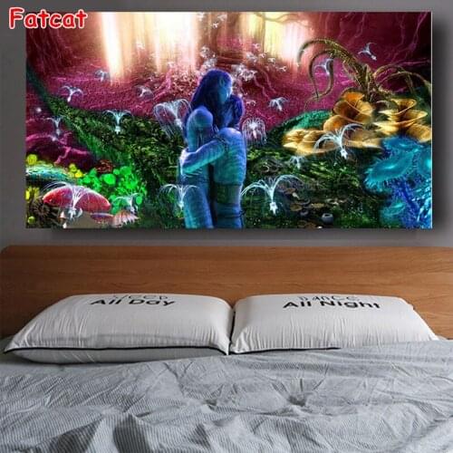 Large Full Square Drill 5D DIY Diamond Painting Avatar Beautiful Love Scenery Embroidery Cross Stitch Mosaic Home Decor PP1645