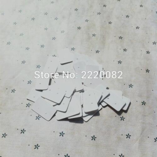Free shipping wholesales white earring tags 1.5x2.5cm/labels/jewelry price tags/cards/blank paper tags label brand 500 pcs a lot